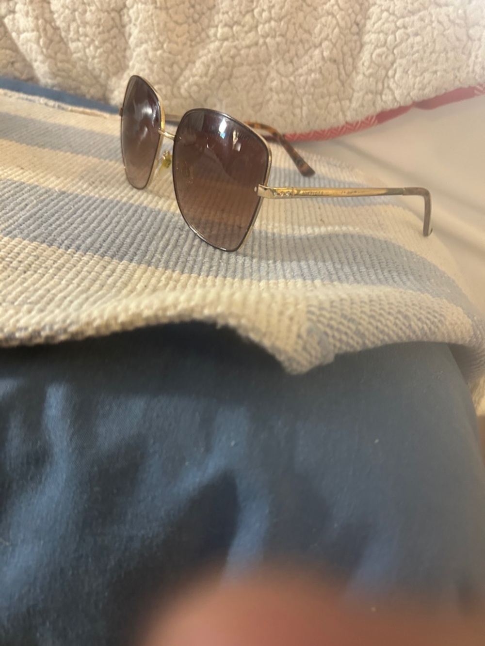 tommy hilfiger Brown Gradient Lens Sunglasses with Gold Frame